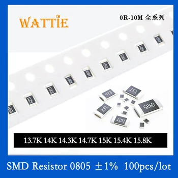 SMD Rezistorius 0805 1% 13.7 K 14K 14.3 K 14.7 K 15K 15.4 K 15.8 K 100VNT/daug chip resistors 1/8W 2.0 mm*1.2 mm