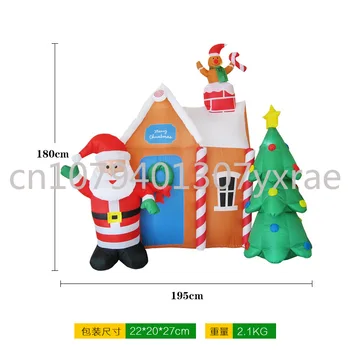 Pripučiamas Kalėdų Senis, Kalėdų eglučių apšvietimo, dujų modelis Kalėdų dekoro ir apdailos rekvizitai