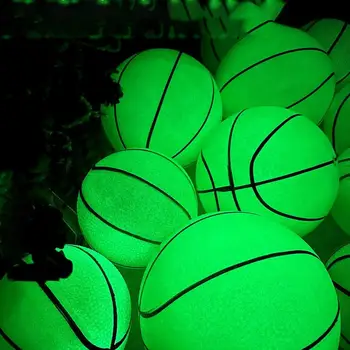 Švyti tamsoje, Krepšinio, Vaikų PVC Žėrintis Krepšinio Apšviestas Atspindintis Bamblys Purios Kamuolius vaikams Žaisti Naktį