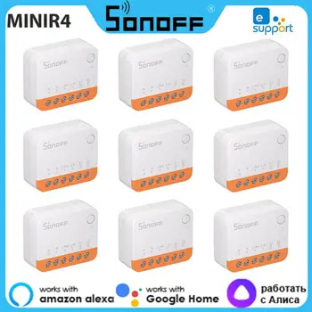 Sonoff Mini R4 Wifi Smart Switch Nuimti Relay Režimas Išorės Jungiklio Valdymas Per EWelink programa veikia Su Alexa 