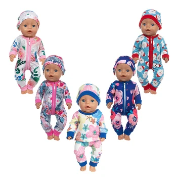 2023 Jumpsuit+Hat Lėlės Drabužiai Tinka 43cm baby Lėlės drabužiai atgimsta Lėlės Priedai