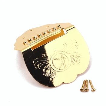 Vintage Gold Mandolina Tailpiece W/ Sraigtai - Padidinti Jūsų Mandolina tai Estetika