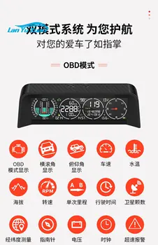 Haoyi Automobilių Horizontaliosios Priemonės Off Road Escort GPS+OBD Dvitinklis Režimas, Daugiafunkcinio Transporto priemonės HUD Head Up Display