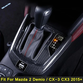 Automobilio Salono Konsolė Pavarų Perjungimo Langelį Skydelio Dangtelį Apdaila Už Mazda 2 Demio / CX-3 CX3 2015 - 2018 RHD Modifikuoti Priedai