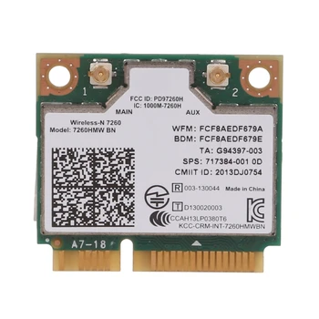 Wireless-N) Half Mini Card 7260 7260HMW BN, 2.4 G BT4.0 Mini PCIe Card,Paramos 802.11 n 300Mbps