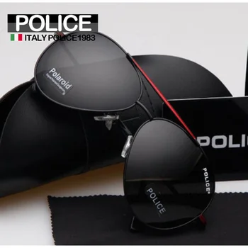 Italijos Policija 1983 Mados Poliarizuoti Akiniai nuo saulės Prabangos Prekės Vyrams Pilotas Saulės Akiniai Moterims, turinčioms Vairavimo P8585