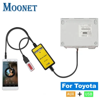 Moonet Automobilio USB AUX Įvestis Adapteris Keitiklis Radijo Toyota Avensis RAV4 Auris Corolla Yaris Camry (Ne Navi arba DVD