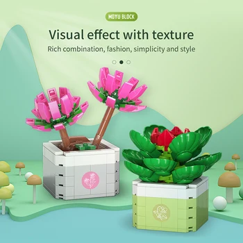 Sultingi Blokai Mini Gėlių Vazoninių Augalų Plytų Namų Darbastalio Apdaila Modelį 