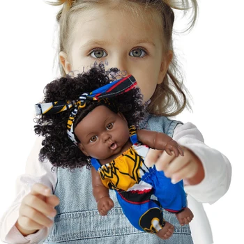 Kūdikių Lėlės Afrikos Amerikiečių Lėlės Realus Juoda Mergina Lėlės Afrikos Amerikos Gyvenimą-Tarsi Lėlės Naujagimiui Lėlės