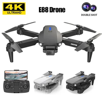 E88 Pro Drone 4K Profesional HD Dual Camera RC Lėktuvo Aukštis Hold Režimu, Sulankstomas Rankos Plataus Kampo Kamera RC Quadcopter