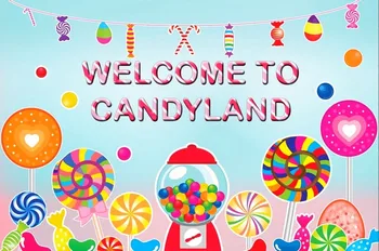 Candyland Vėliava, Candy baras temą saldainis backdrops Aukštos kokybės kompiuteris spausdinimo šalies prekių Fotografijos Studijoje Fonas