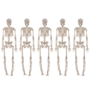 5vnt Haunted House Skeletas Prop Helovinas Maža Skeletas Žmogaus Kūno Kaulų Modeliai Siaubas, Baisu Kilnojamojo Didelis Kaukolė Papuošalai