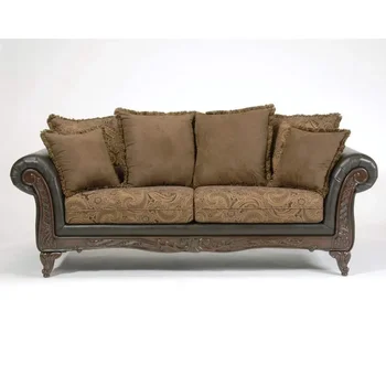 Mikropluošto Sofa su 2 Sėdynės, miegamojo Baldai, Gyvenamasis Kambarys Sofos, 2-Tonas Šokolado