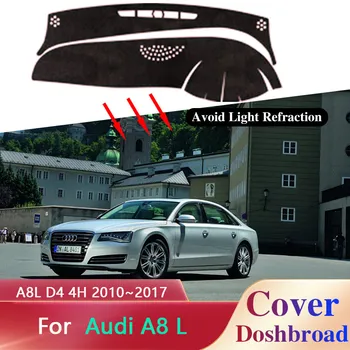 Prietaisų skydelio Dangtelį Valdybos Kilimėlis Kilimų Dashmat Audi A8 L A8L D4 4H 2010~2017 skėtį nuo saulės Anti-purviną Anti-sun Kilimas Accessories 2011 m. 2012