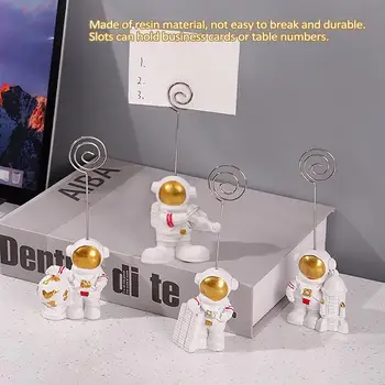 Vieta, Kortelės Turėtojas Memo Turėtojas Įrašą Gloden Astronautas Darbalaukio Paveikslėlį Stovėti Mini Dervos Nuotrauka Ekranas Įrašus Kūrybos Foto Įrašus