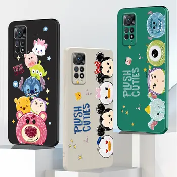 Disney Mielas Peliukas Telefoną Atveju Xiaomi Poco M3 M5 M5s C40 X3 X4 NFC F4 F3 GT X3 Pro M4 Pro Bamperio Minkštas Aikštėje Skysčio Dangtelį