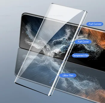 Pilnas Apsauginis Stiklas, Lenktas Samsung S22Ultra 22 S Plus Ultra 5G Screen Protector Galaxy S22 Ultra Safty Stiklo Plėvele Padengti