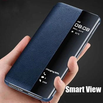 Išmaniųjų Telefono dėklas Samsung Galaxy S22 S23 S20 S21 FE S8 S9 S10 Plius Odos Apversti Vaizdą Atvejais Galaxy Note 20 20 Ultra Dangtis