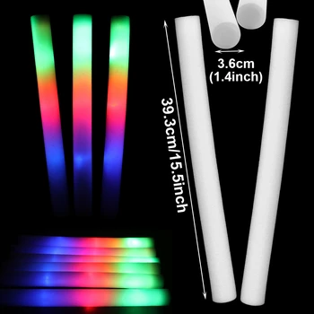 LED Švyti Lazdos RGB LED Nudžiuginti Lazdos Šviesą Nudžiuginti Vamzdis Spalvinga Mirksi Šviesos Kalnas, Baseinas Vestuves Prekių Koncertai Dovanos
