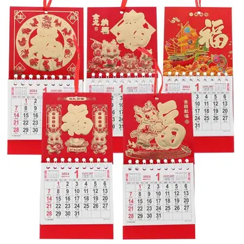 5vnt Tradicinių Kabo Kalendorius Mažas Kalendorius Kabo Dragon Sienos Kalendorinių Švenčių Tradicinį Kinų naujieji Metai Apdaila