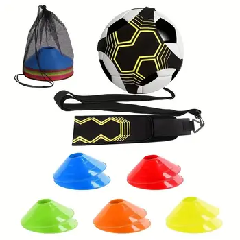 1Set Sportas Futbolo Bounce Rinkiniai Reguliuojamas Futbolo Mokymo Diržas 10-Pack Judrumas Futbolo Disko Kūgis