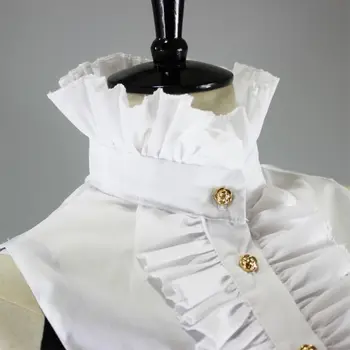 Moteriški Viktorijos Steampunk Derliaus Palace Pusė Marškinėliai Palaidinė Stand-Up 