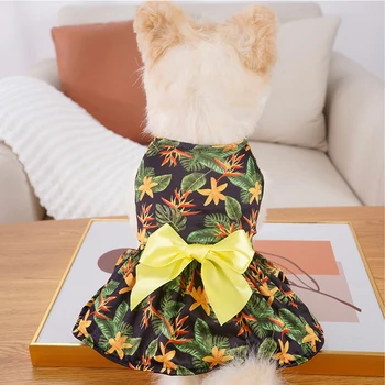 Havajų Stiliaus Princesė Suknelės Moterų Šunų, Kačių, Naminių Gyvūnėlių Šuniuką Šalis Vestuvių Suknelė Džinsai Sijonas Vasaros Drabužių Mažiems Šunims