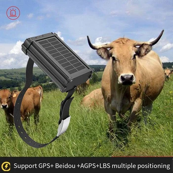 Pasaulinę Visuotinę Galvijų Ir Avių, Arklių GPS Locator Pet Anti-Lost Prietaisas Saulės Skirtas GPS Locator Patvarus Lengva Naudoti