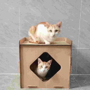 Katė Vyriais Lounge Gofruotas Kapstytis Po Žaislai Sienos Scratchers Patalpų Katėms