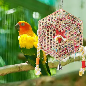 Paukščių Kramtyti Žaislas Laipiojimo Papūga Žaislas Aras Amadinų Maži-dideli Paukščiai