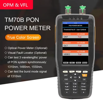 PON optinės galios matuoklis+VFL didelio tikslumo tinklo detektorius FTTH interneto testeris pon bandymo priemonė 1310/1490/1550nm