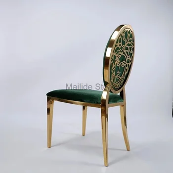 Šviesos Prabangus Nerūdijančio Plieno Valgomojo Kėdės Modernių Namų Baldai, Paprastas Metalinės Kėdės Atlošas Virtuvės Audiniu Restorano Kėdės