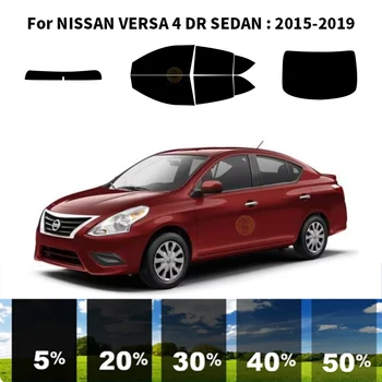Pjaustytuose nanoceramics automobilių UV Lango Atspalvis, Rinkinys, Automobilių Langų Plėvelės NISSAN VERSA 4 DR SEDANAS 2015-2019