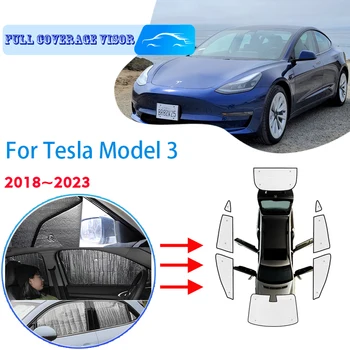 Automobilio Pilnas aprėpties zoną Stoglangis Už Tesla Model 3 2018 2019 2020 2021 2022 2023 Anti-UV apsaugos nuo Saulės Langą skėtį nuo saulės Auto Priedai