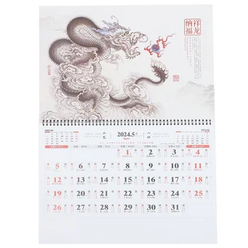 Dekoratyvinis Kabo Kalendorius Kasmet Planuotojas Sienos Dragon Popieriaus Namų 2024 Biuras