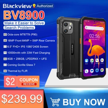 Blackview BV8900 Patikima Šilumos Išmanųjį telefoną 6.5