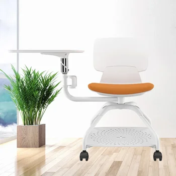 Stilingas mokymo kėdė su stalu valdyba, balto plastiko atgal kėdė, klasės kėdės, konferencijų kėdė su lankstymo rašomoji lenta