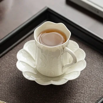 Medienos Pelenai Kavos Ir Lėkštė Nustatyti Aukštos kokybės Išskirtinį Namų Keramikos Meistras Vieno puodelio Kinijos Popietę Arbatos Puodelio Arbatos Rinkinys