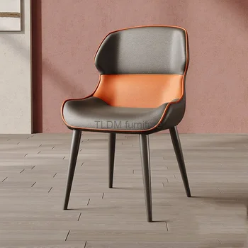Ergonomiškas Cadeiras Valgomojo Kėdės Dirbtiniais Odos Gražus Italų Mados Europos Kėdė Šiuolaikinės Tingus Sala De Jantar Namų Baldai