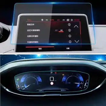Automobilių Navigtion Grūdintas Stiklas LCD Ekrano Apsauginės Plėvelės Lipdukas prietaisų Skydelio apsauga Peugeot 3008 5008 2017 2018 2019 2020