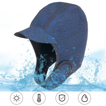 2mm šiltas nardymo bžūp šalto apsaugos nardymo galvos dangtelis, apsauga nuo saulės, greitai džiūstantys skydeliu, banglentės, snorkeling žiemos plaukimo kepuraitė