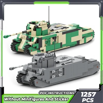 Ss Statybinės Plytos Karinis Modelis 1：35 Britų TOG:-2 Sunkusis Tankas Technologijų Modulinių Blokų Dovana Kalėdų Žaislai 