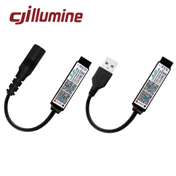 USB5V Mini RGB Valdiklis suderinamas Muzikos LED Šviesos Juostelės Valdiklis RGB Juostos Šviesos DC12V 24V Smart APP Kontrolės