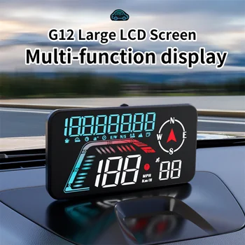 G12/G11 GPS HUD Skaitmeninis Spidometras Plug and Play Visiems Automobiliams, Didelis Šriftas KMH MPH Rida Vietos Laiku Aukštis Head-up Ekranas