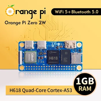 Oranžinė Pi Zero 2 W 1GB RAM DDR4 Mini PC Allwinner H618 Orange Pi Nulio 2W Wi-fi